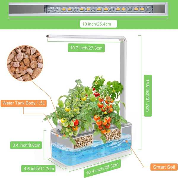 Características Smart Garden amzWOW Clizia